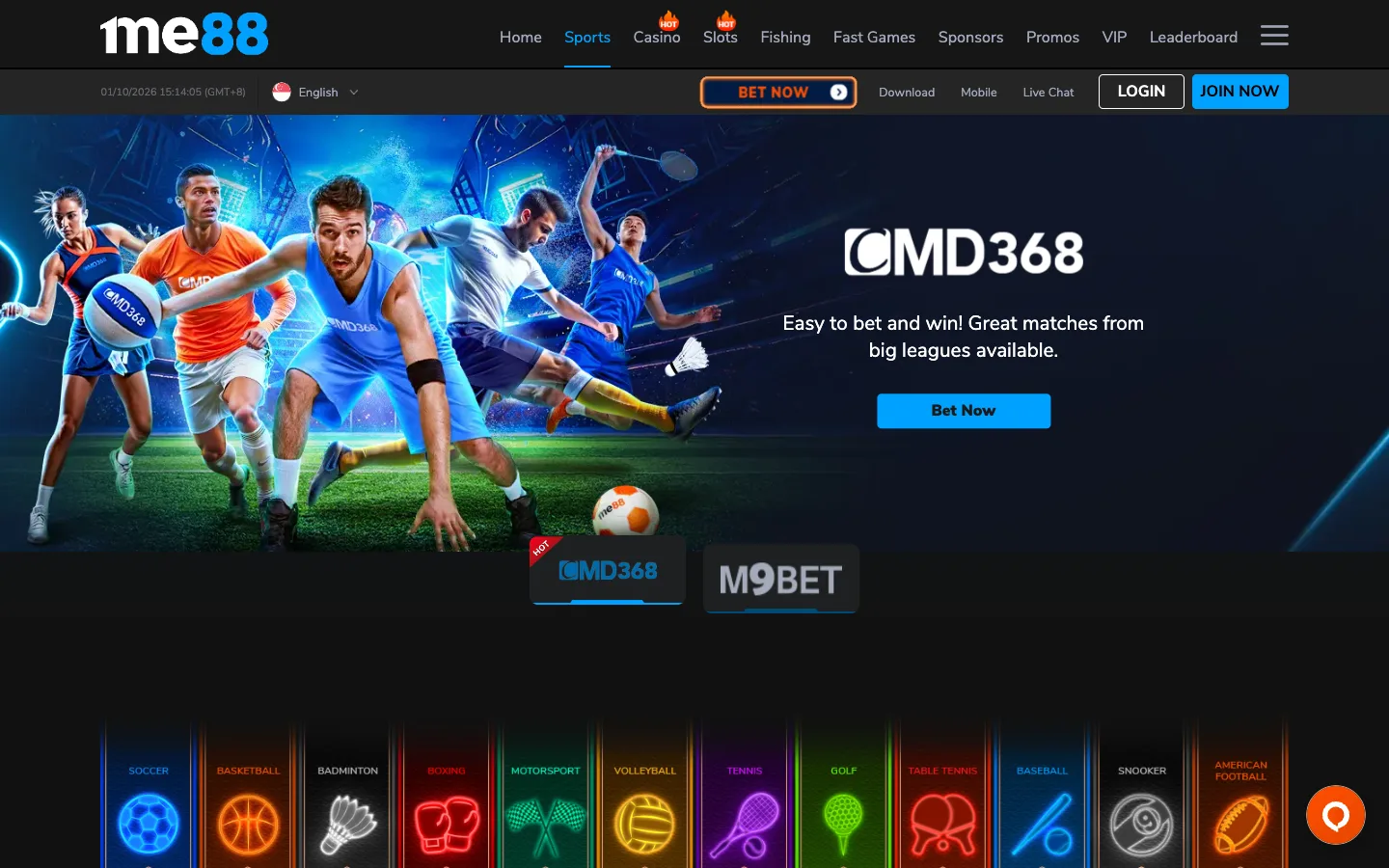 me88 sportsbook with CMD368 and M9BET