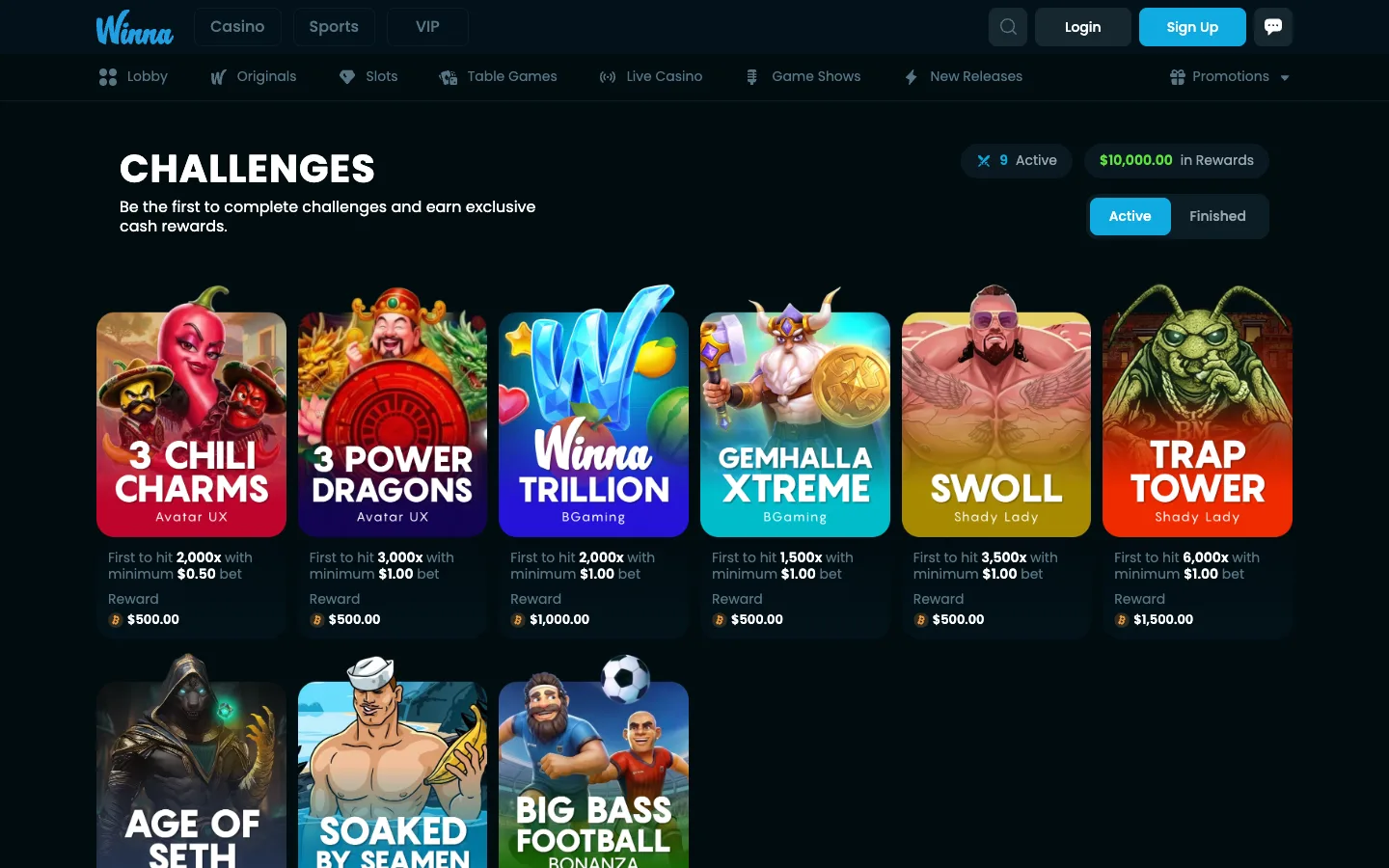 Winna slot challenges